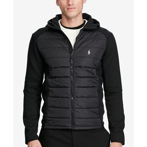 Polo Ralph Lauren Other - Polo Ralph Lauren Paneled Full Zip Hoodie Puffer Jacket Black Full Zip Size XL